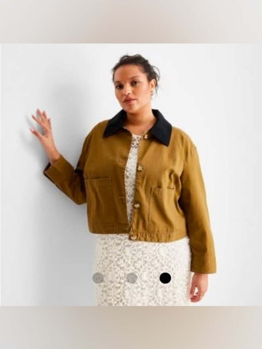 Future Collective Women's Cropped Chore Jacket - Brown